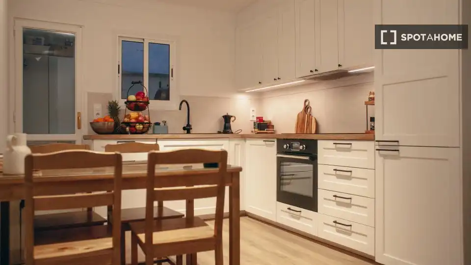 Kitchen of Apartments for share in Cubelles  with Air Conditioner, Terrace and Furnished