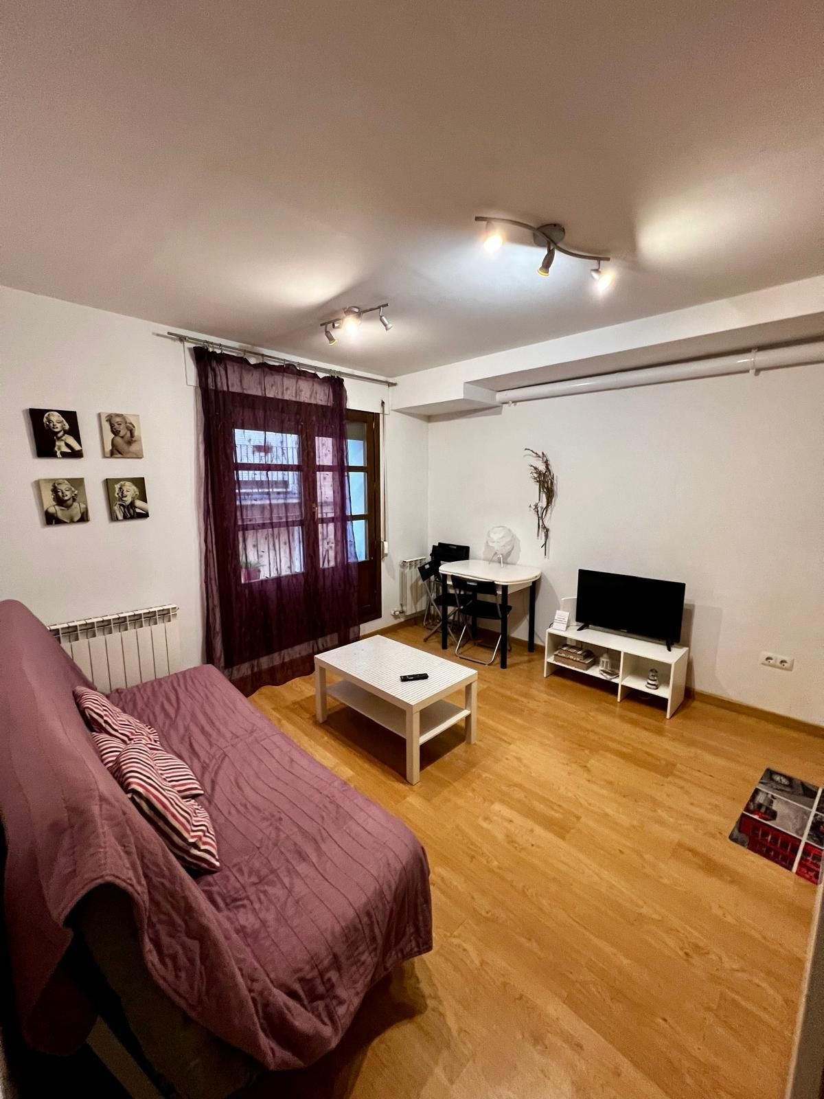Living room of Flat for sale in  Zaragoza Capital  with Heating, Terrace and Furnished