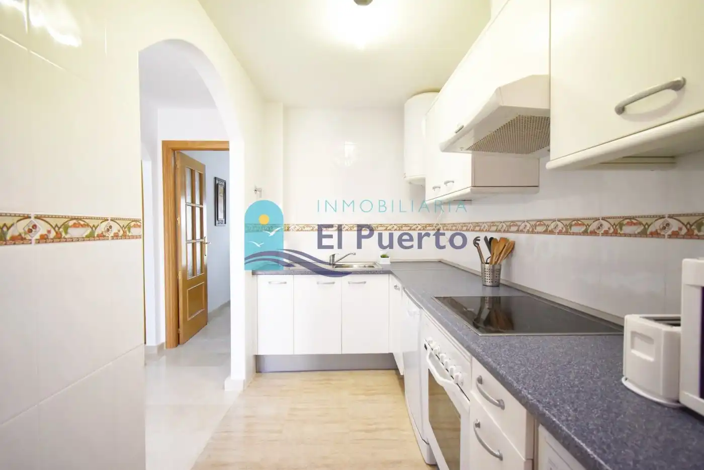 Cocina de Apartamento en venta en Mazarrón con Aire acondicionado, Jardín privado y Terraza