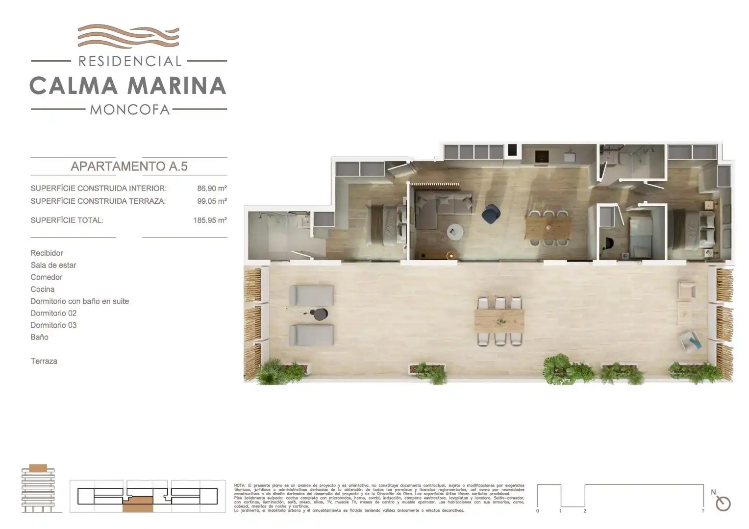 Apartamento en venta en Moncofa con Aire acondicionado, Calefacción y Jardín privado