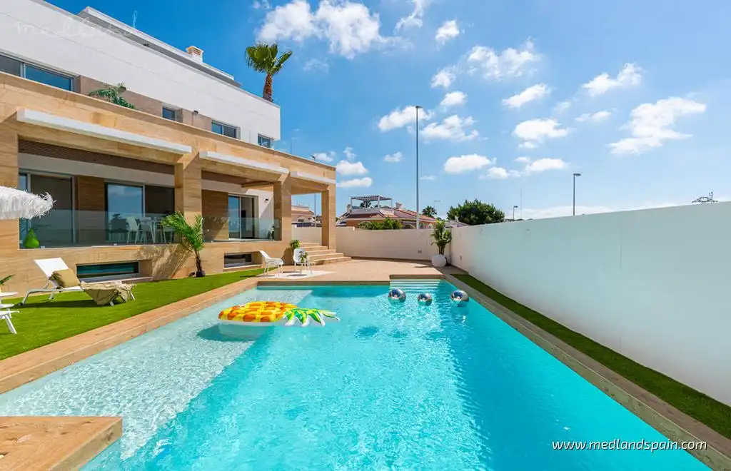 Swimming pool of Houses for sale in Rojales  with Private garden, Terrace and Swimming Pool