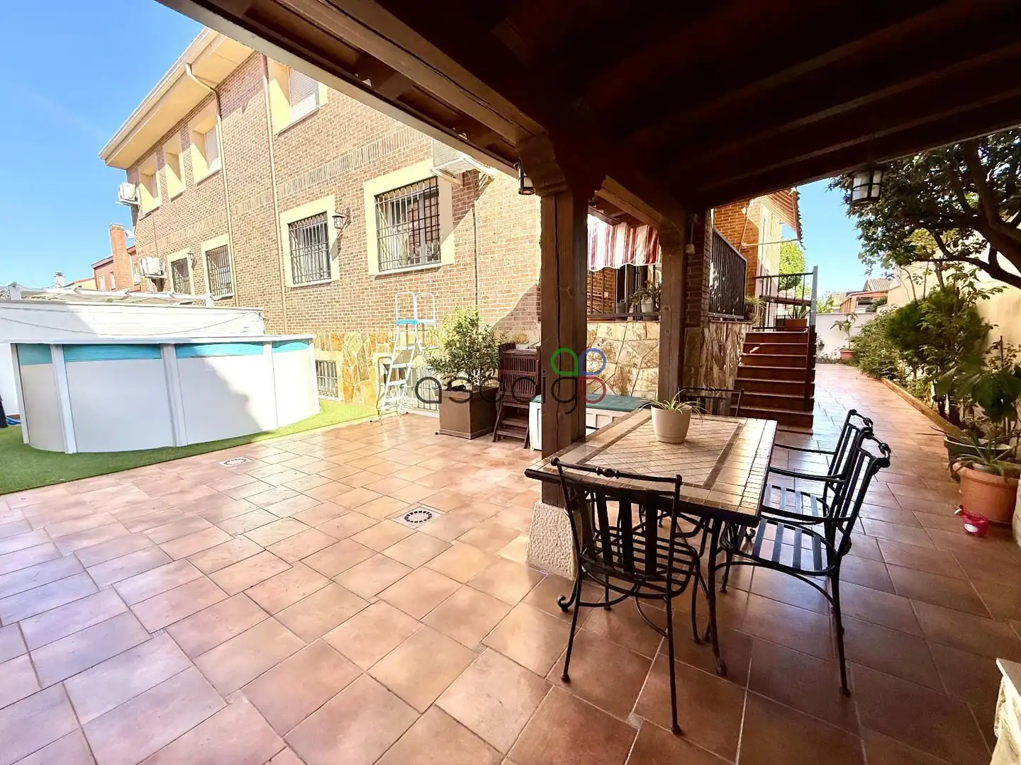 Terraza de Casa adosada en venta en Cabanillas del Campo con Aire acondicionado, Calefacción y Jardín privado