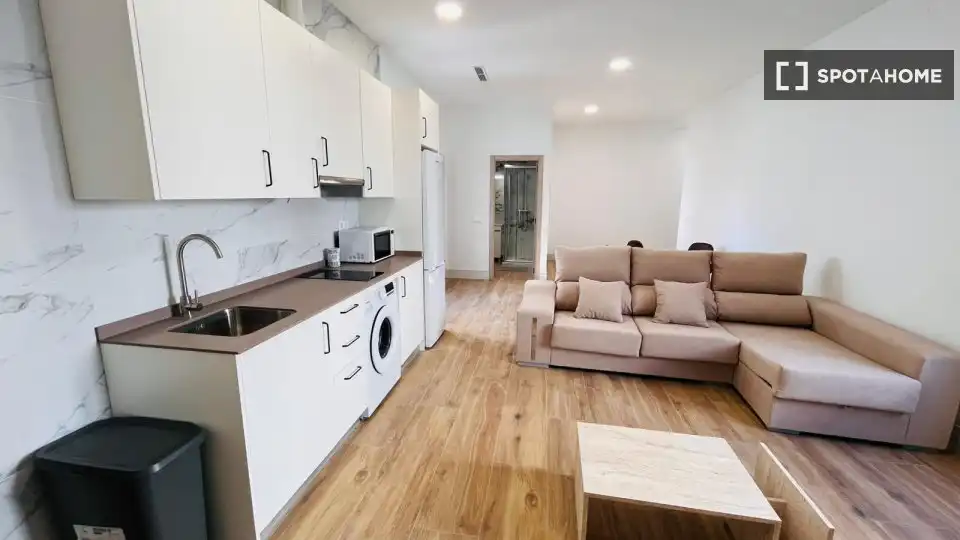 Wohnzimmer von Wohnung zur Miete in Madrid mit Klimaanlage, Heizung und Möbliert