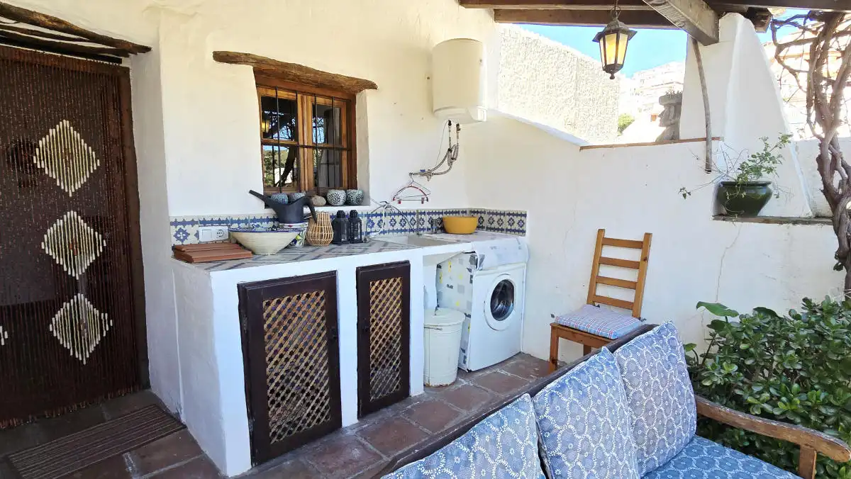 Garden of Detached homes for sale in Almáchar  with Air Conditioner, Terrace and Furnished