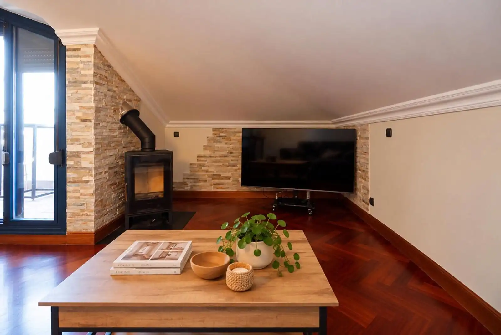 Sala d'estar de Àtic en venda en Centro - Mendibil - Santiago