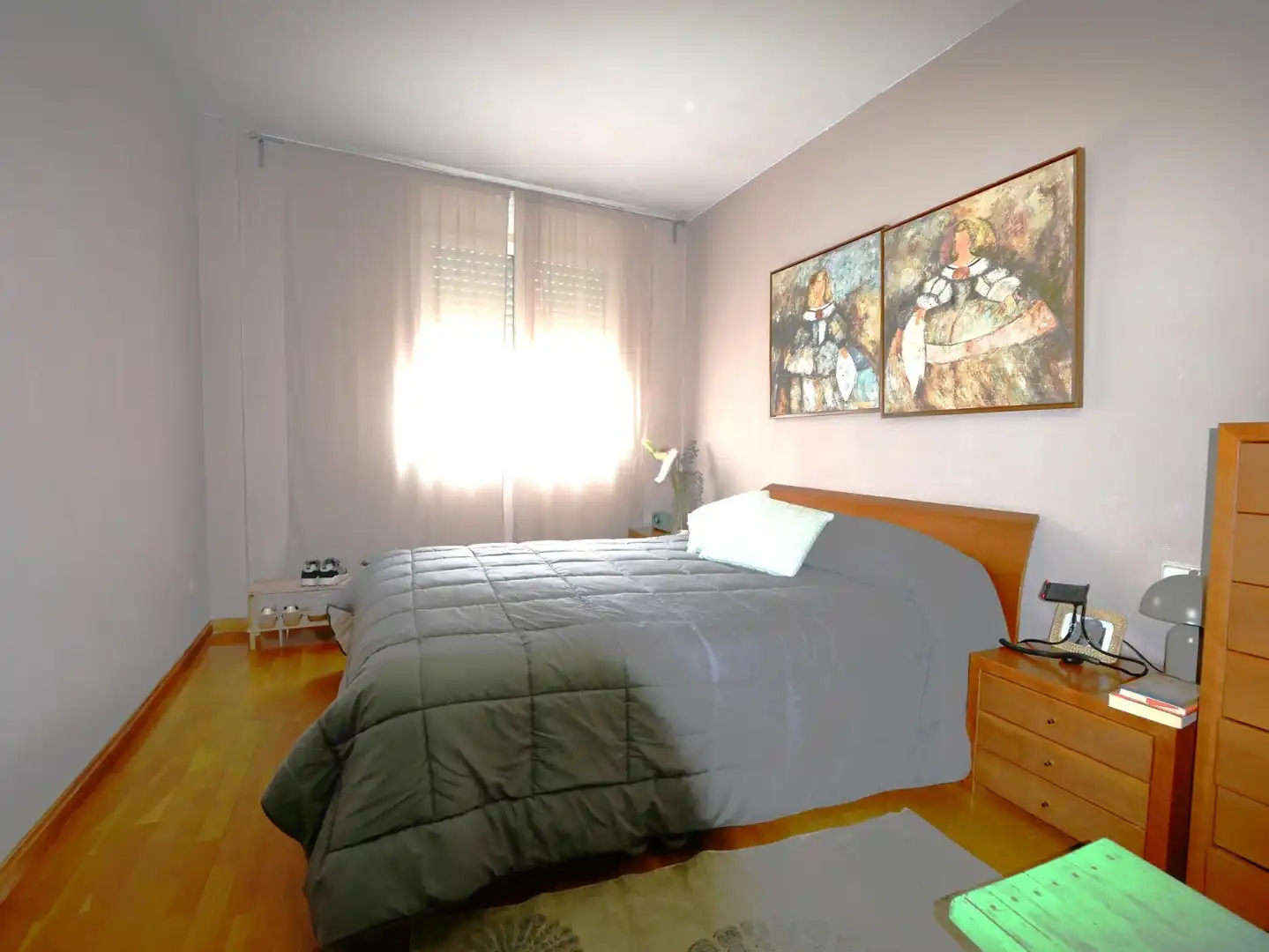 Schlafzimmer von Wohnung zum Verkauf in Barcelona mit Parkett