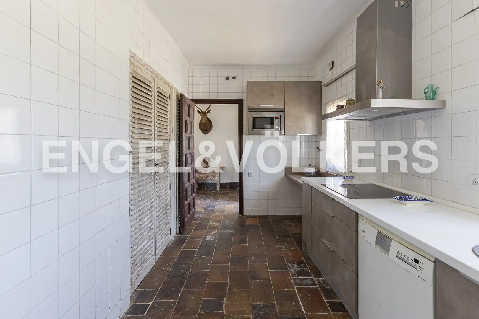 Cocina de Finca rústica en venta en Villanueva de la Cañada con Calefacción