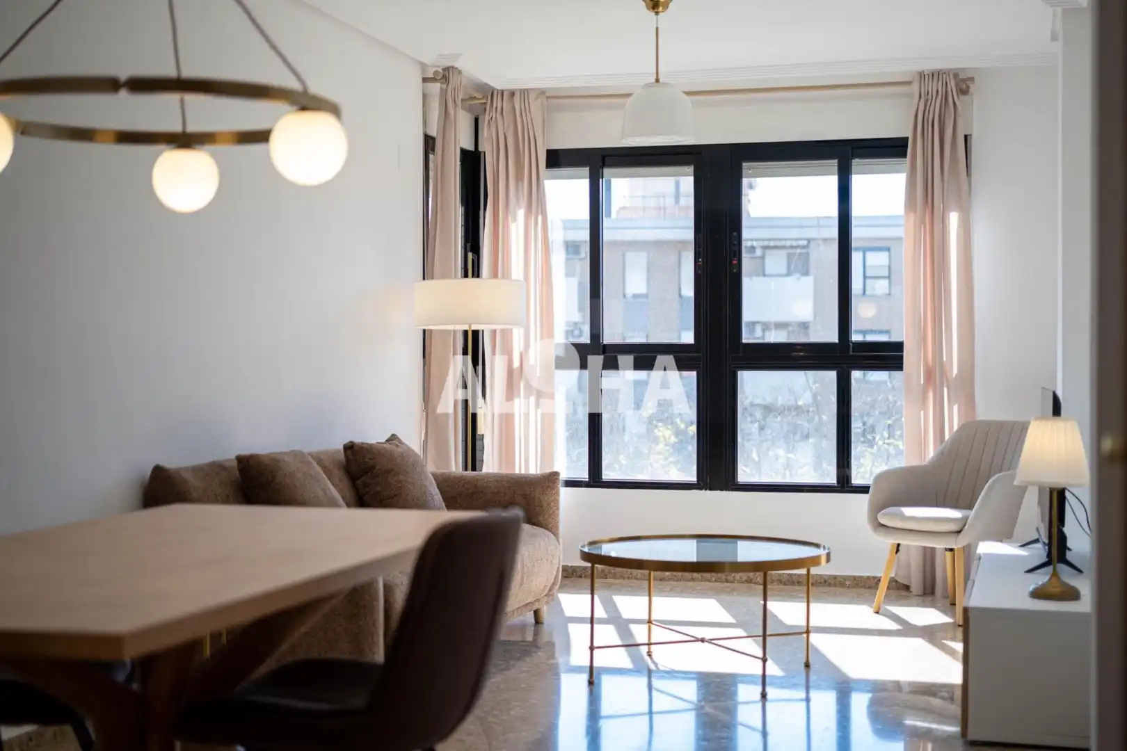 Wohnzimmer von Wohnungen zur Miete in Burjassot mit Klimaanlage und Balkon