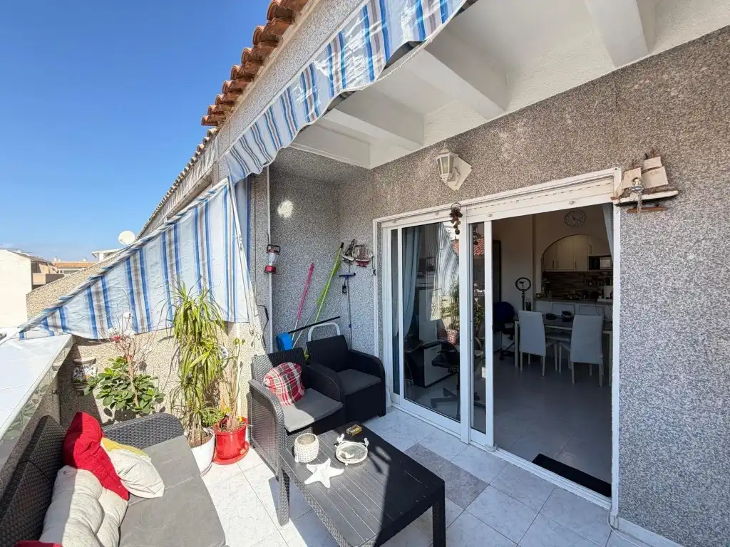 Terrace of Attic for sale in Torrevieja  with Air Conditioner and Furnished