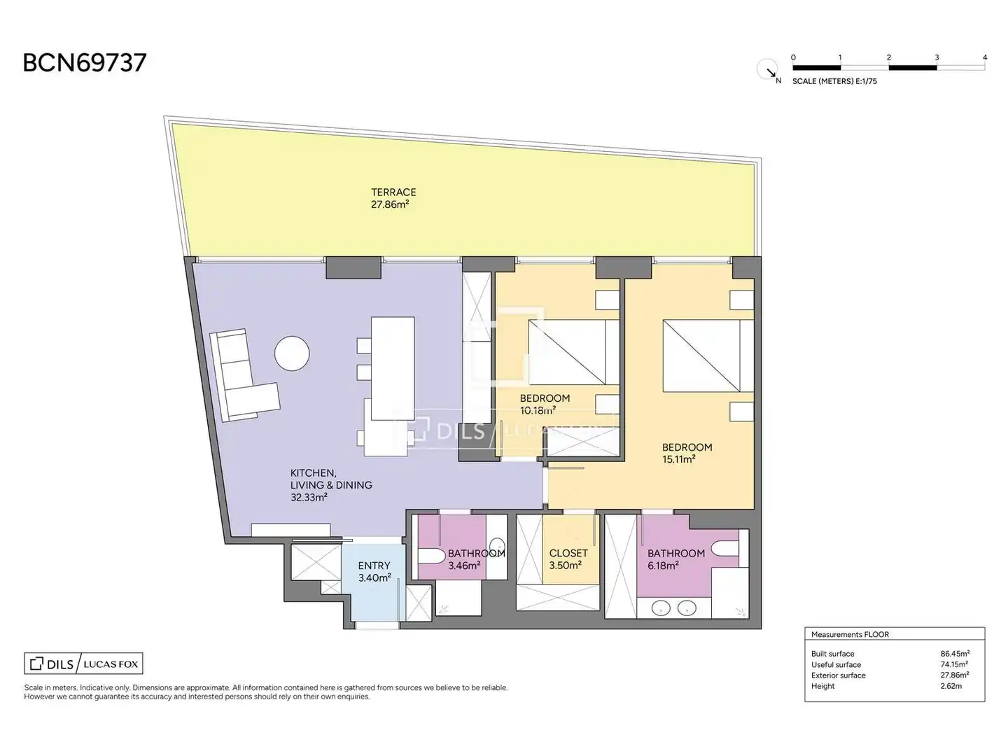 Piso en venta en Barcelona con Aire acondicionado, Calefacción y Parquet