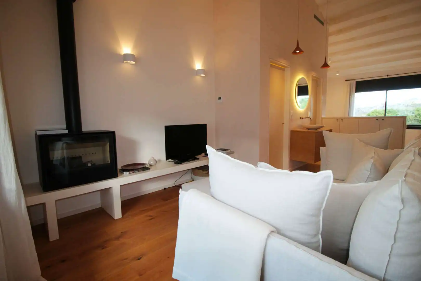 Sala de estar de Casa o chalet en venta en Vilajuïga con Aire acondicionado, Calefacción y Jardín privado