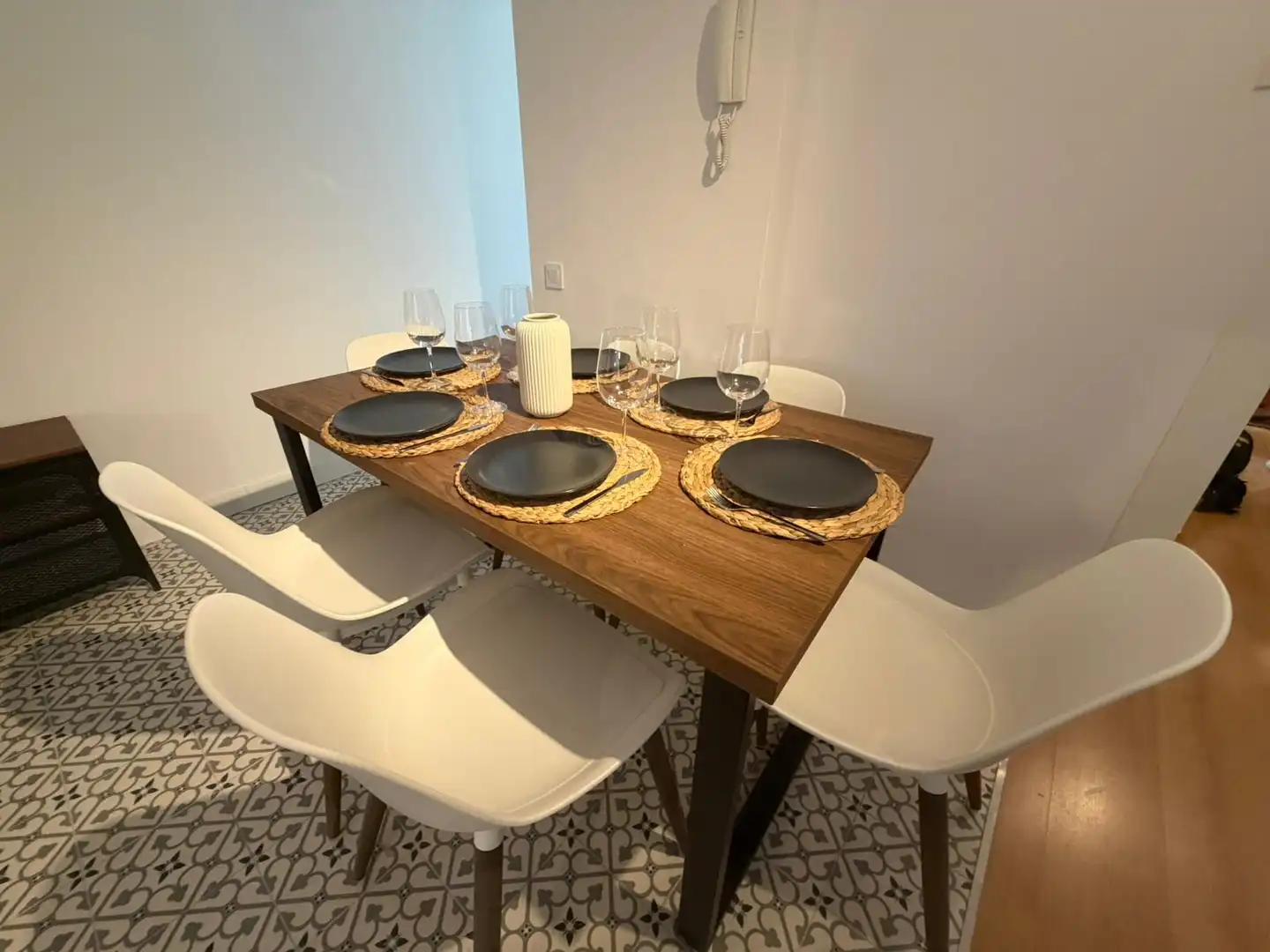 Dining room of Flat for share in Madrid  with Heating, Furnished and Washing machine