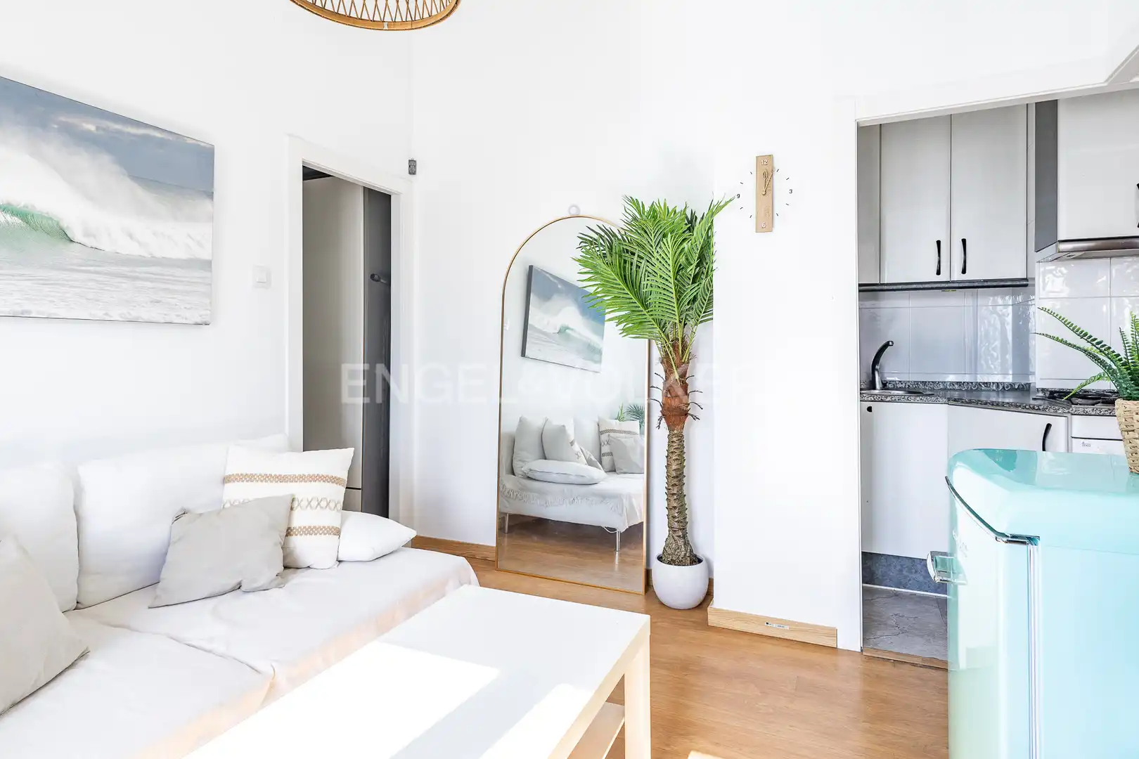 Wohnzimmer von Wohnung zur Miete in Barcelona mit Heizung, Parkett und Möbliert