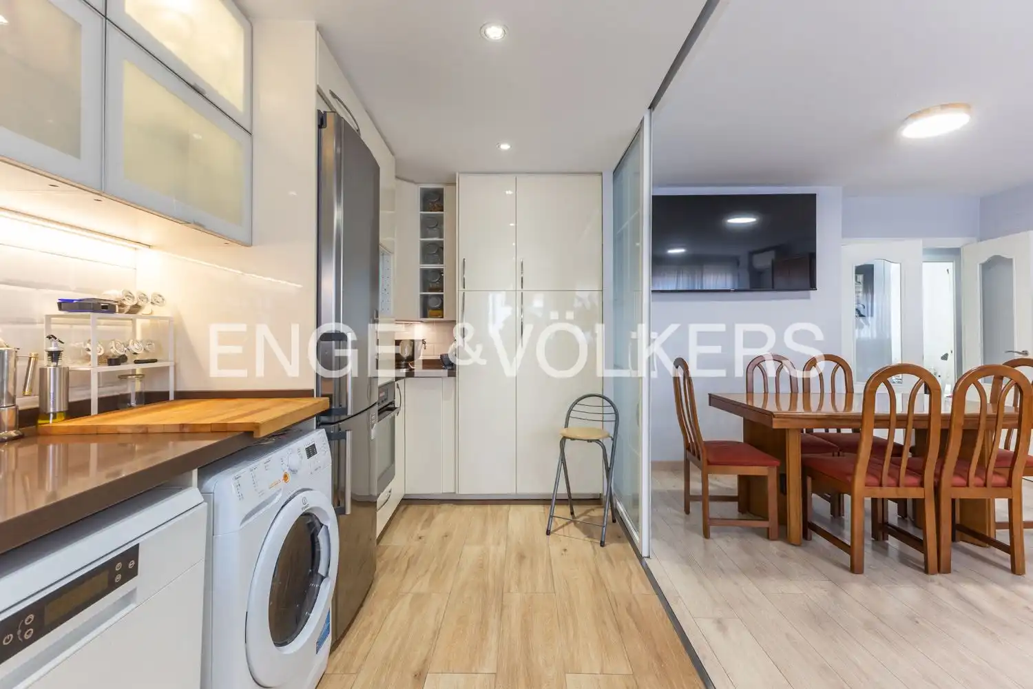 Kitchen of Flat for rent in Valencia  with Air Conditioner and Heating