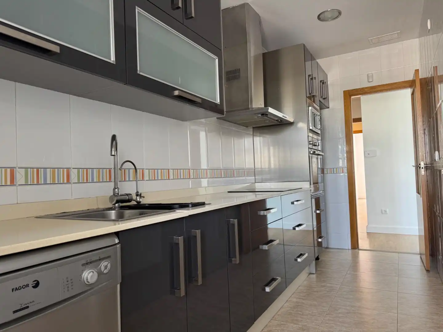 Cocina de Planta baja en venta en Fuente Álamo de Murcia con Aire acondicionado, Jardín privado y Terraza