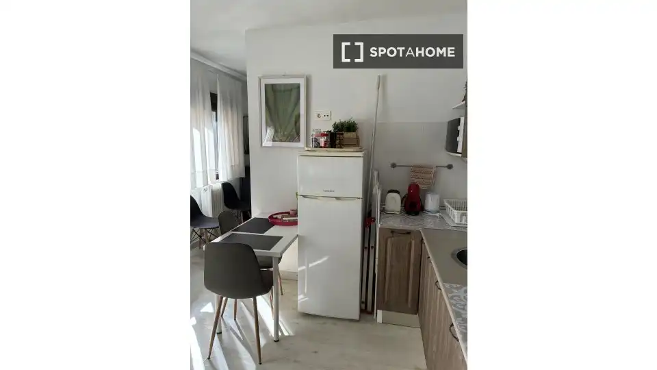 Cuina de Apartament per a compartir en Granada amb Aire condicionat, Terrassa i Moblat