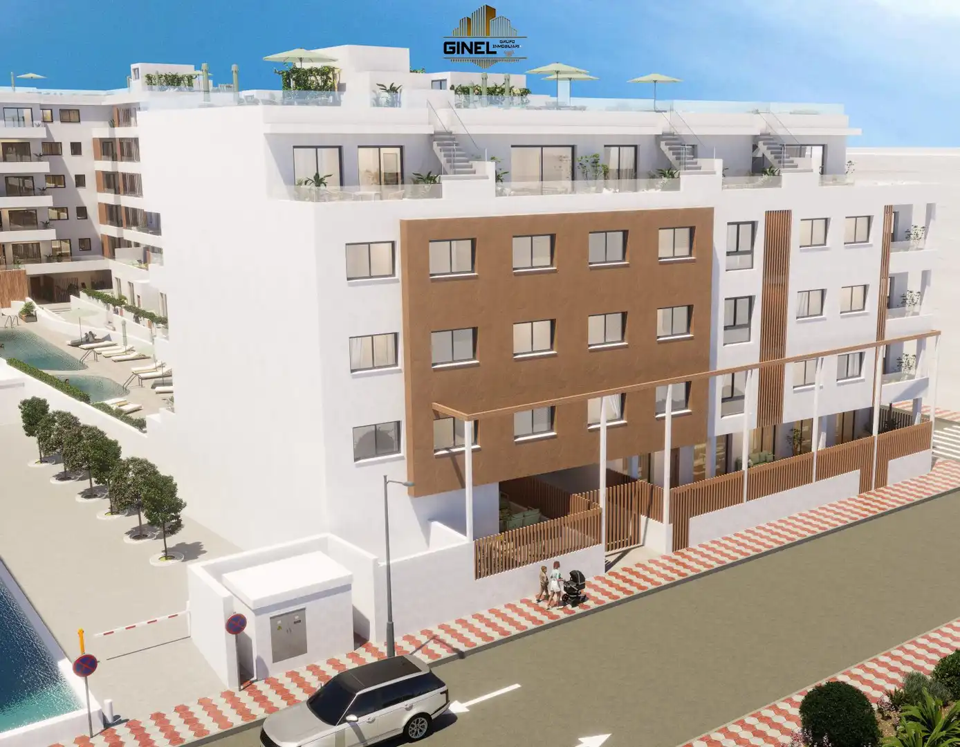 Vista exterior de Piso en venta en Roquetas de Mar con Aire acondicionado, Terraza y Trastero