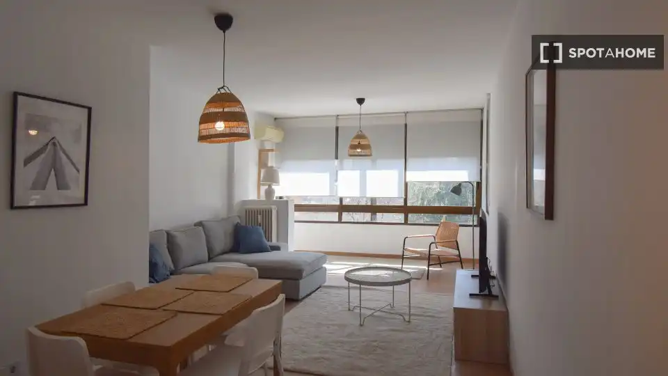 Sala de estar de Piso de alquiler en Madrid con Aire acondicionado, Calefacción y Amueblado