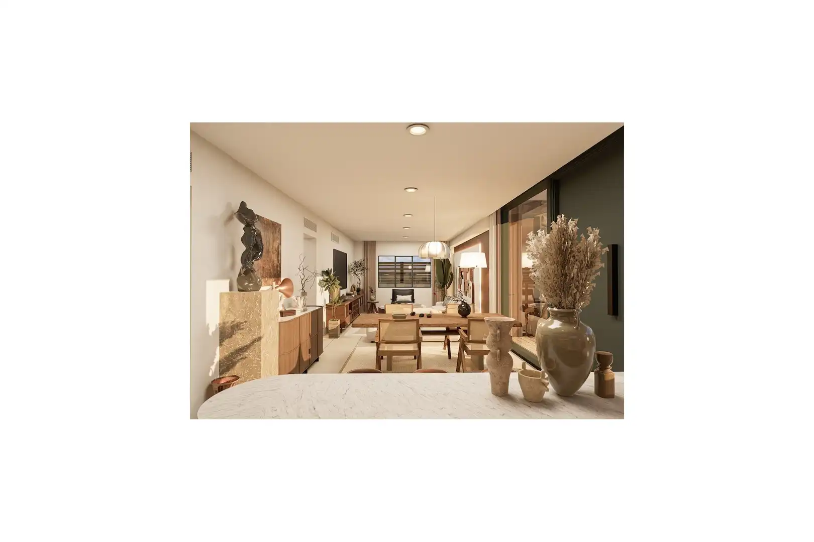 Living room of Flat for sale in Fuente Álamo de Murcia  with Air Conditioner, Private garden and Terrace