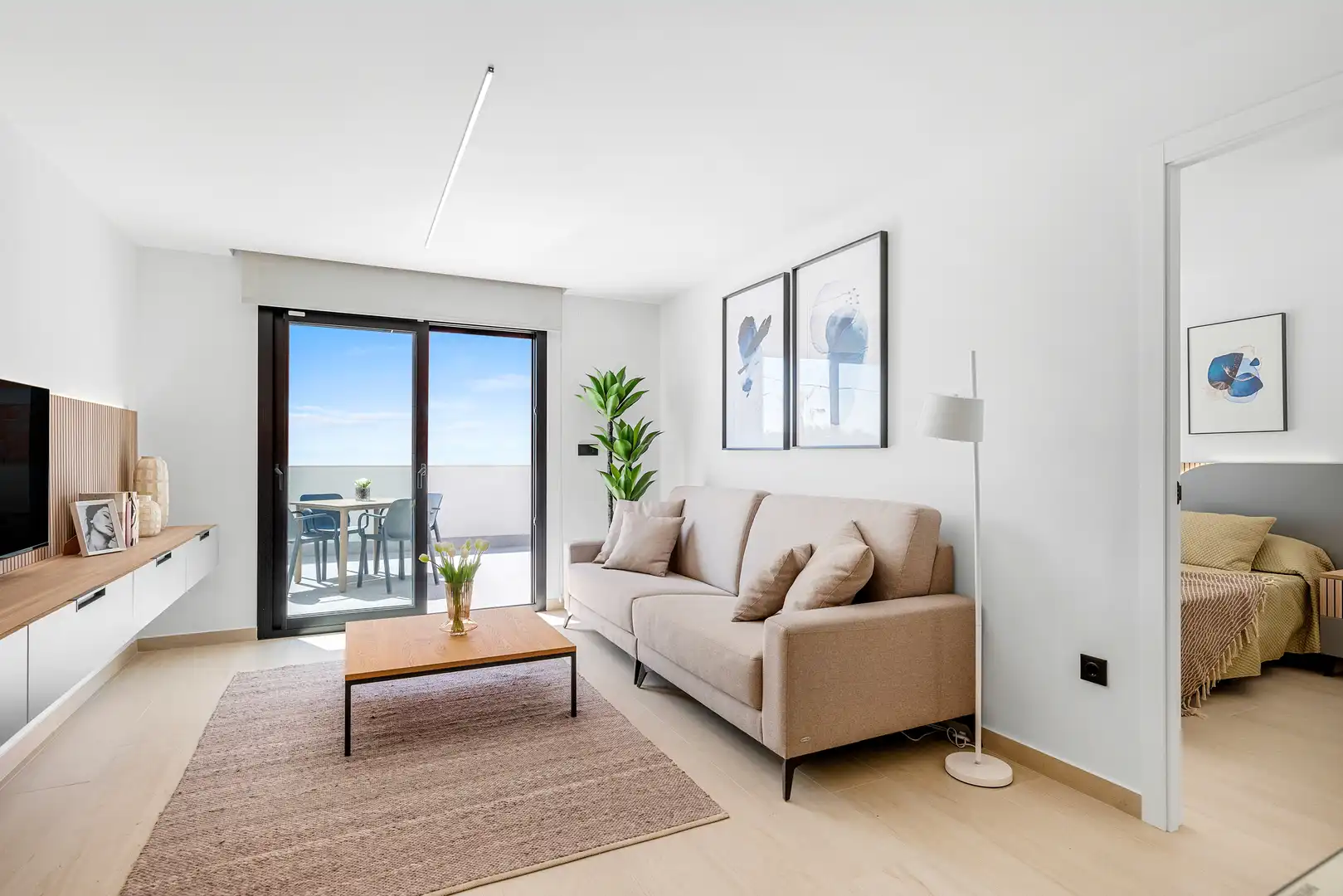 Sala de estar de Apartamento en venta en Guardamar del Segura con Terraza y Piscina