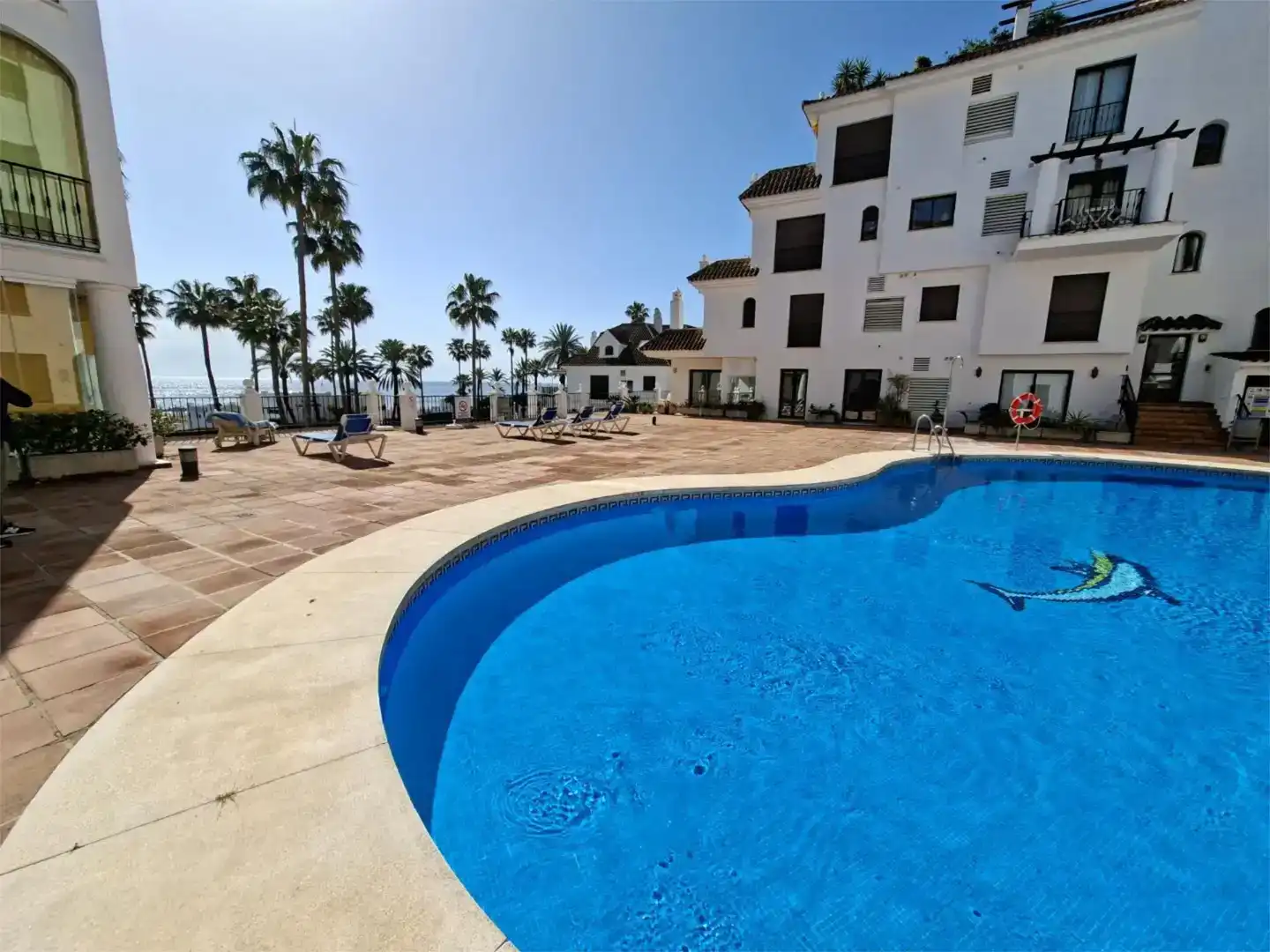 Swimming pool of Flat for sale in Manilva  with Air Conditioner and Swimming Pool