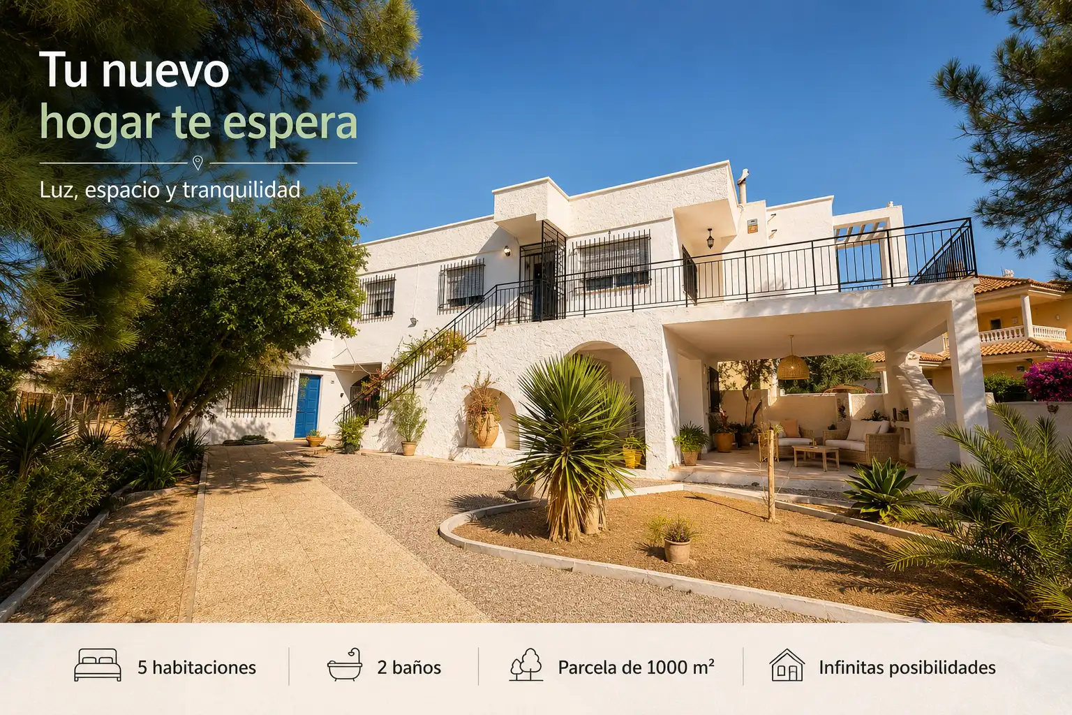 Vista exterior de Casa o xalet en venda en El Ejido amb Aire condicionat, Jardí privat i Traster