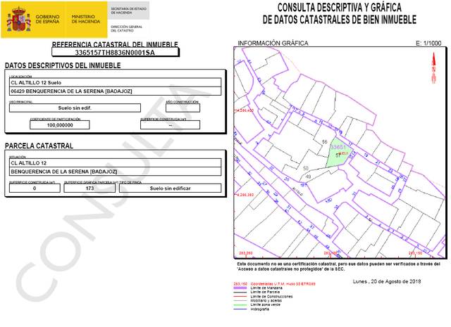 Terreno residencial en Venta en Calle Altillo, 12 en Benquerencia de la Serena