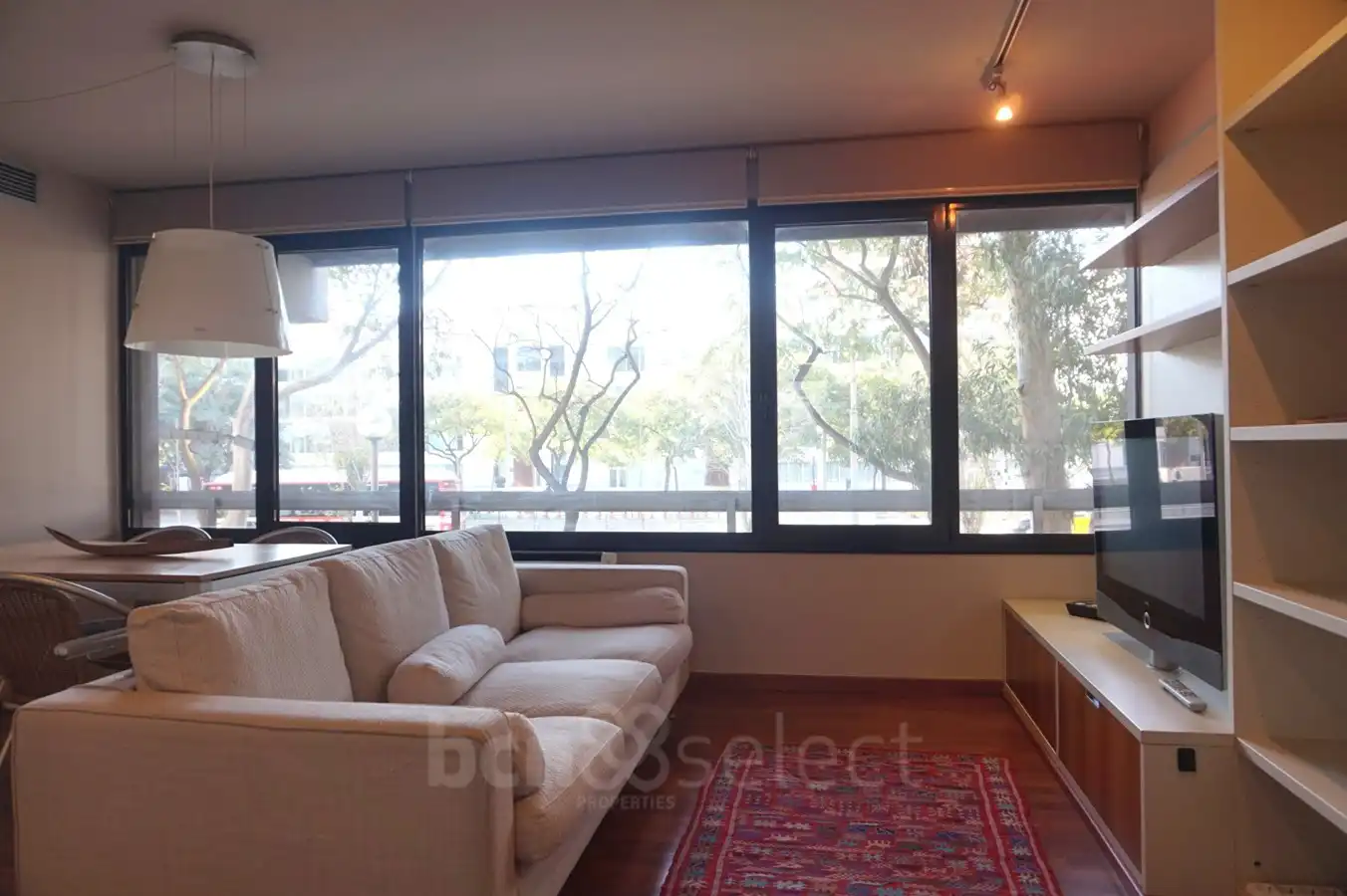 Sala d'estar de Pis en venda en Barcelona amb Aire condicionat, Calefacció i Parquet