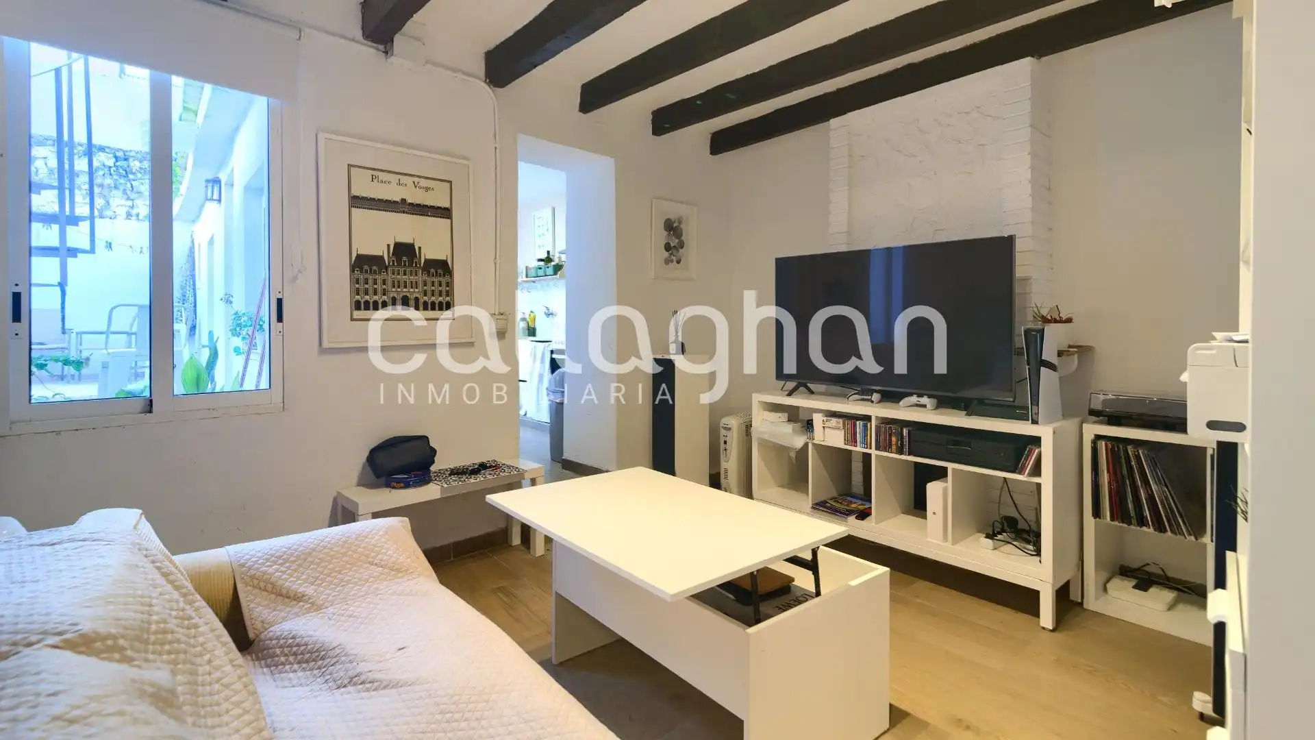 Sala d'estar de Casa adosada en venda en Náquera amb Aire condicionat, Jardí privat i Terrassa