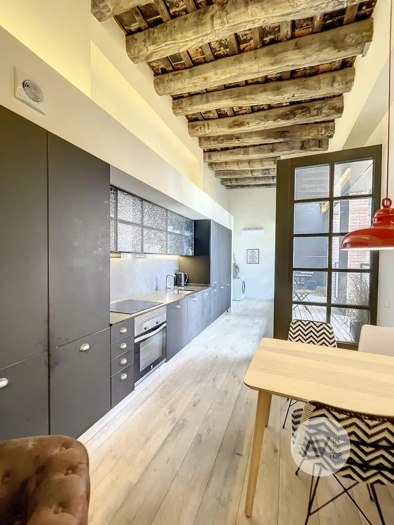 Cocina de Ático de alquiler en Barcelona con Aire acondicionado, Calefacción y Terraza