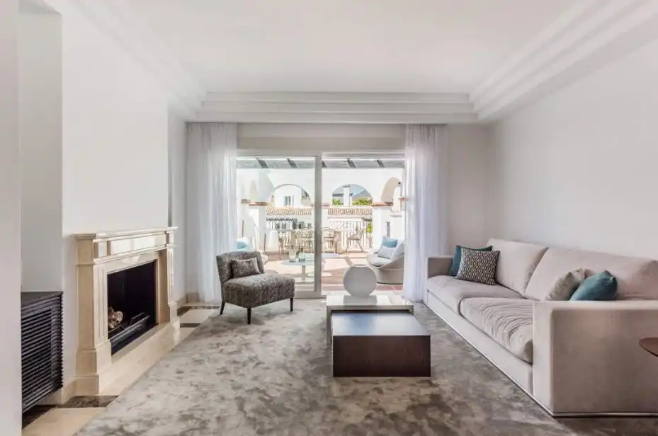 Sala de estar de Apartamento en venta en Marbella con Aire acondicionado, Calefacción y Parquet