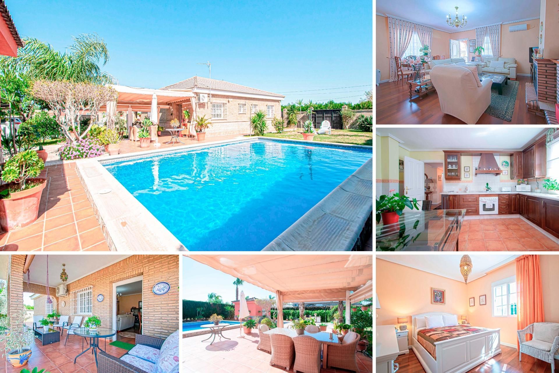 Jardí de Casa o xalet en venda en La Rinconada amb Aire condicionat, Jardí privat i Terrassa