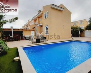 Exterior view of Single-family semi-detached for sale in La Nucia  with Air Conditioner, Private garden and Terrace