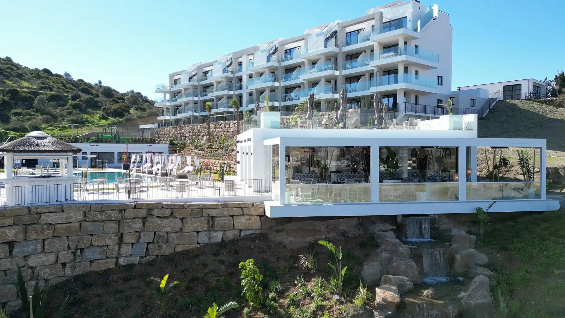 Vista exterior de Apartament en venda en Mijas amb Aire condicionat, Calefacció i Jardí privat