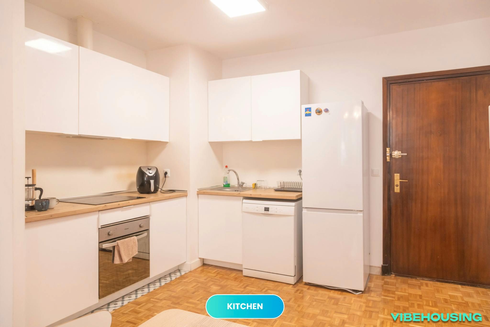 Cuina de Pis de lloguer en  Madrid Capital amb Calefacció, Moblat i Rentadora