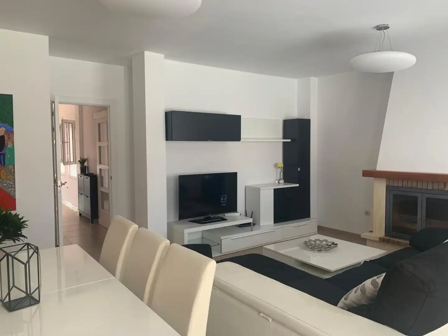 Wohnzimmer von Wohnung zur Miete in Málaga Capital mit Klimaanlage und Balkon