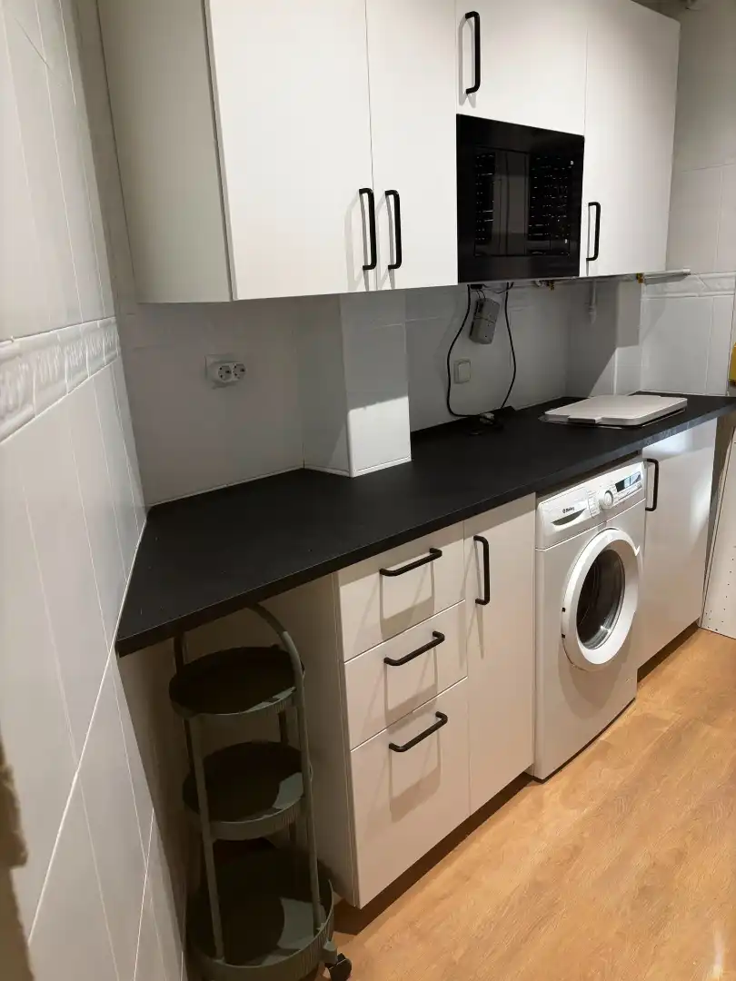 Cuina de Apartament de lloguer en Zaragoza amb Calefacció, Moblat i Forn