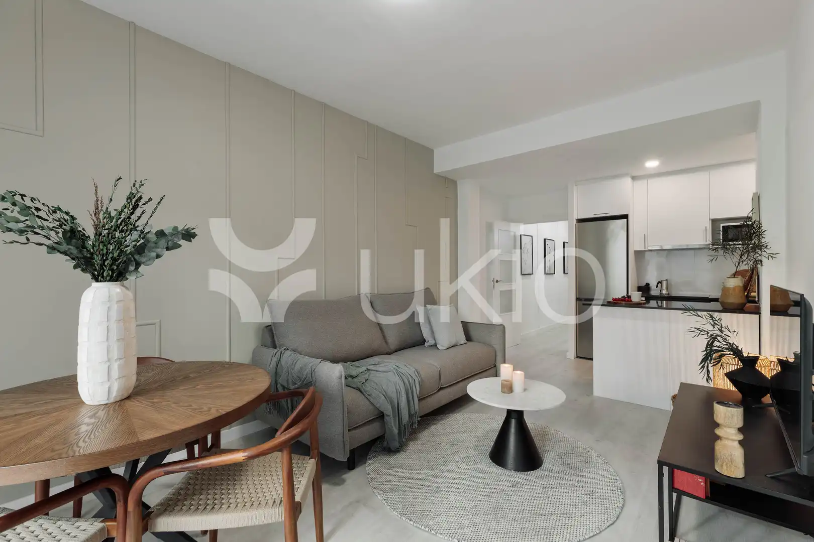 Sala de estar de Apartamento de alquiler en Barcelona con Aire acondicionado, Calefacción y Amueblado
