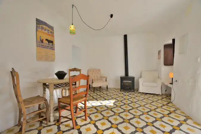 Sala de estar de Casa adosada en venta en Montejaque con Terraza