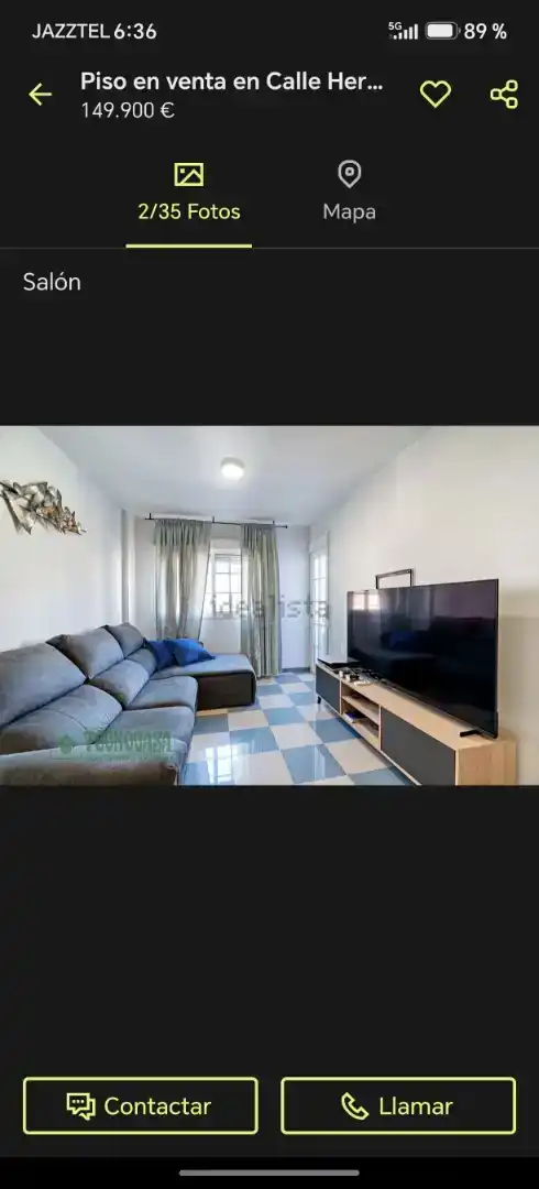 Sala d'estar de Pis en venda en Roquetas de Mar ciudad