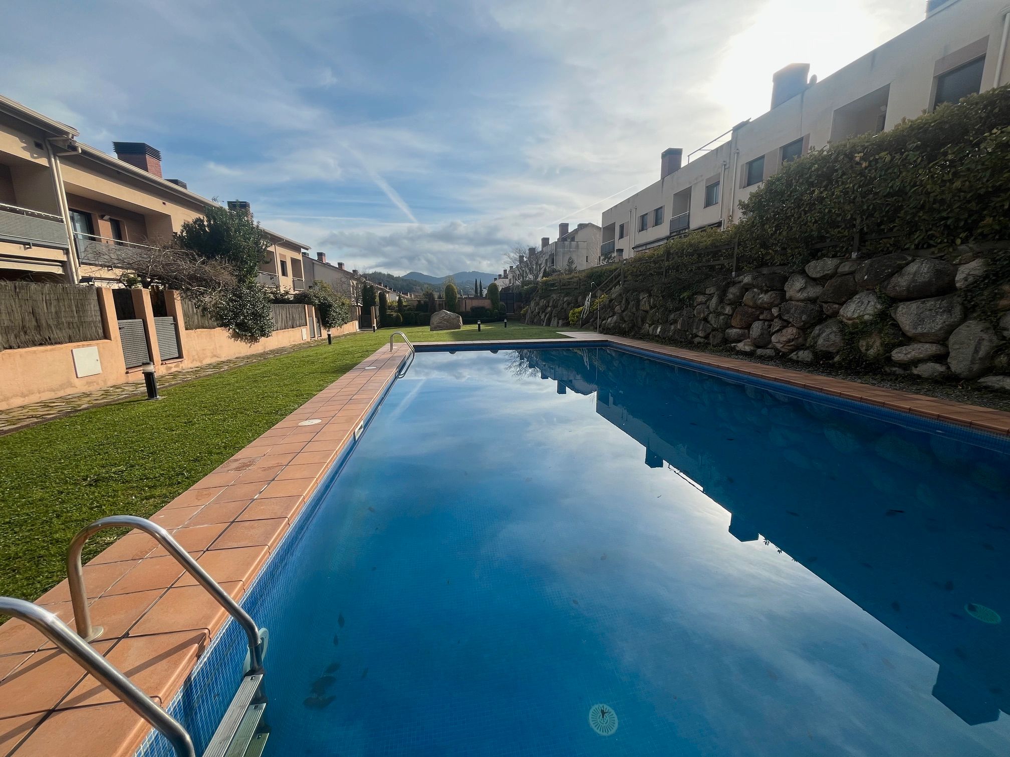 Swimming pool of Single-family semi-detached for sale in Arbúcies  with Private garden and Community pool