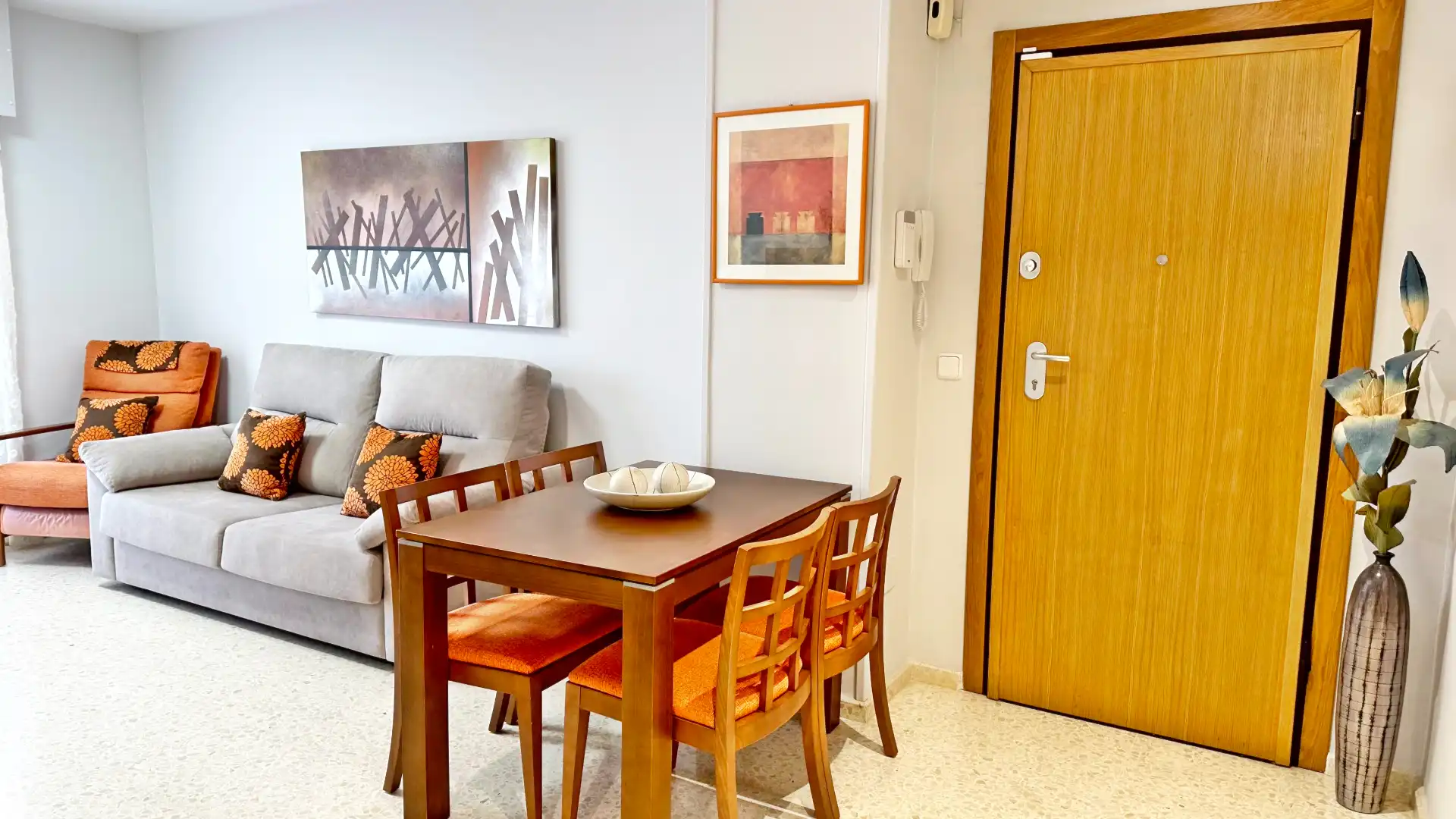 Comedor de Apartamento de alquiler en Gandia con Aire acondicionado, Calefacción y Terraza