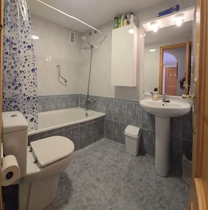 Badezimmer von Wohnung zur Miete in Piles mit Klimaanlage, Terrasse und Möbliert