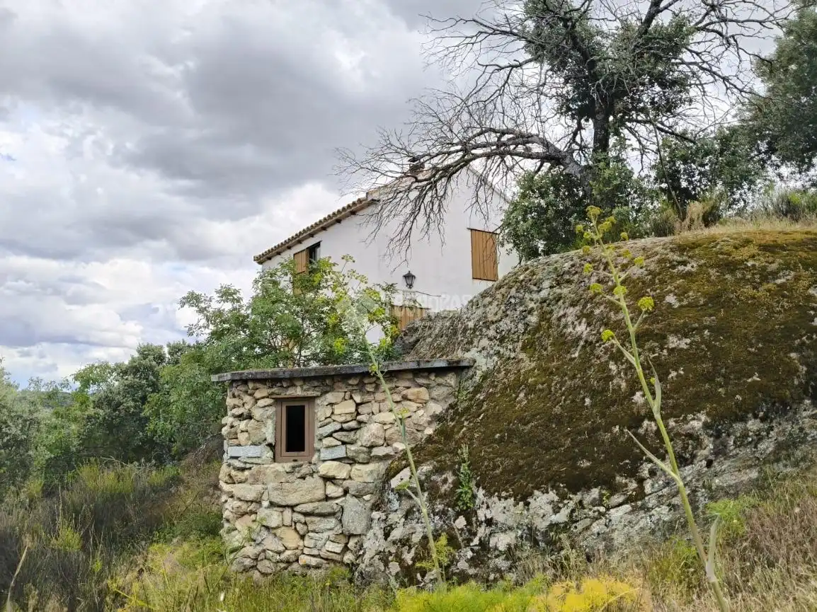 Vista exterior de Finca rústica en venda en San Martín de Pusa amb Moblat i Balcó