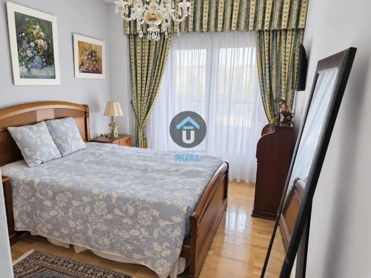 Schlafzimmer von Wohnung zur Miete in Madrid mit Klimaanlage, Heizung und Parkett