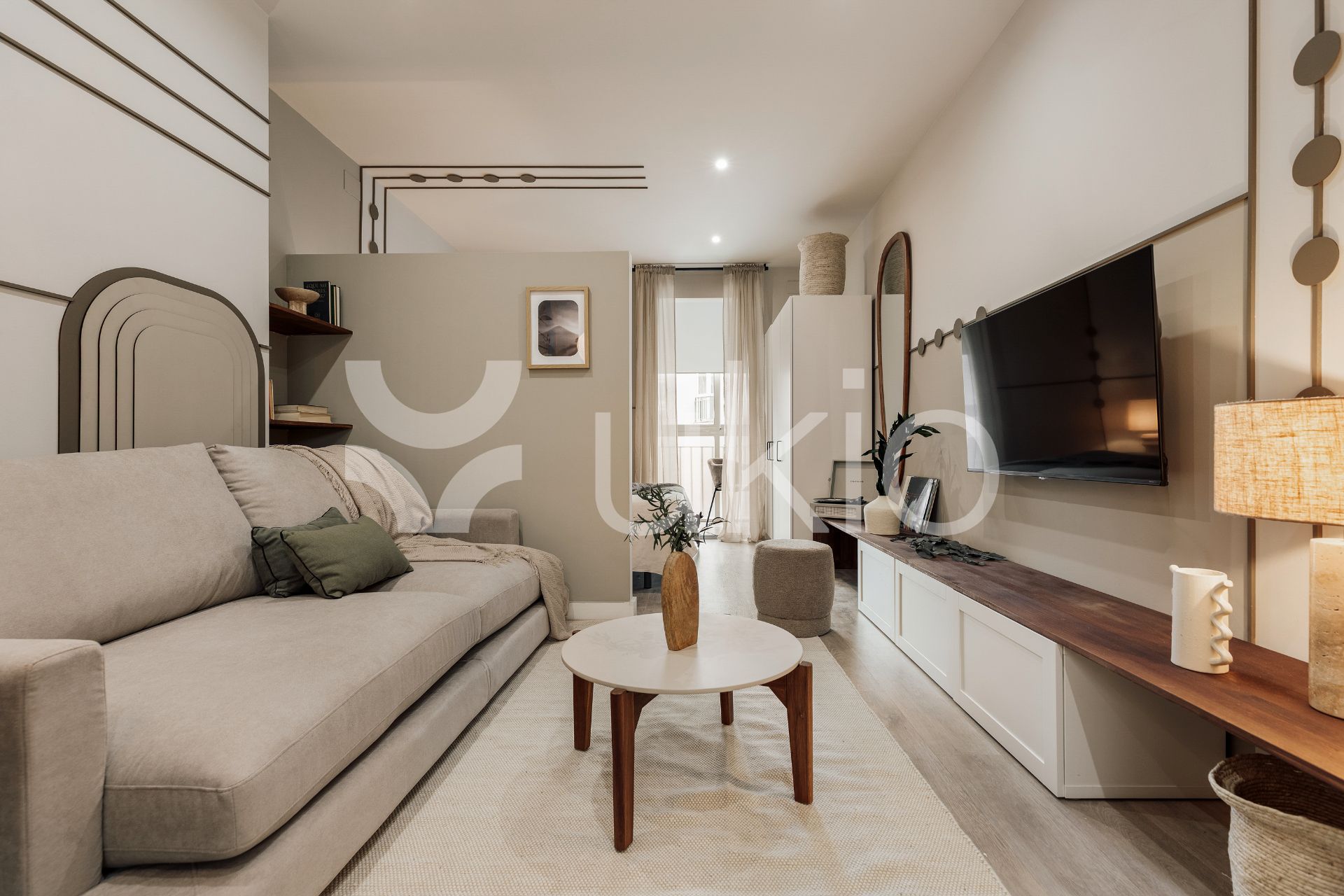 Living room of Apartment to rent in  Barcelona Capital  with Air Conditioner, Heating and Furnished