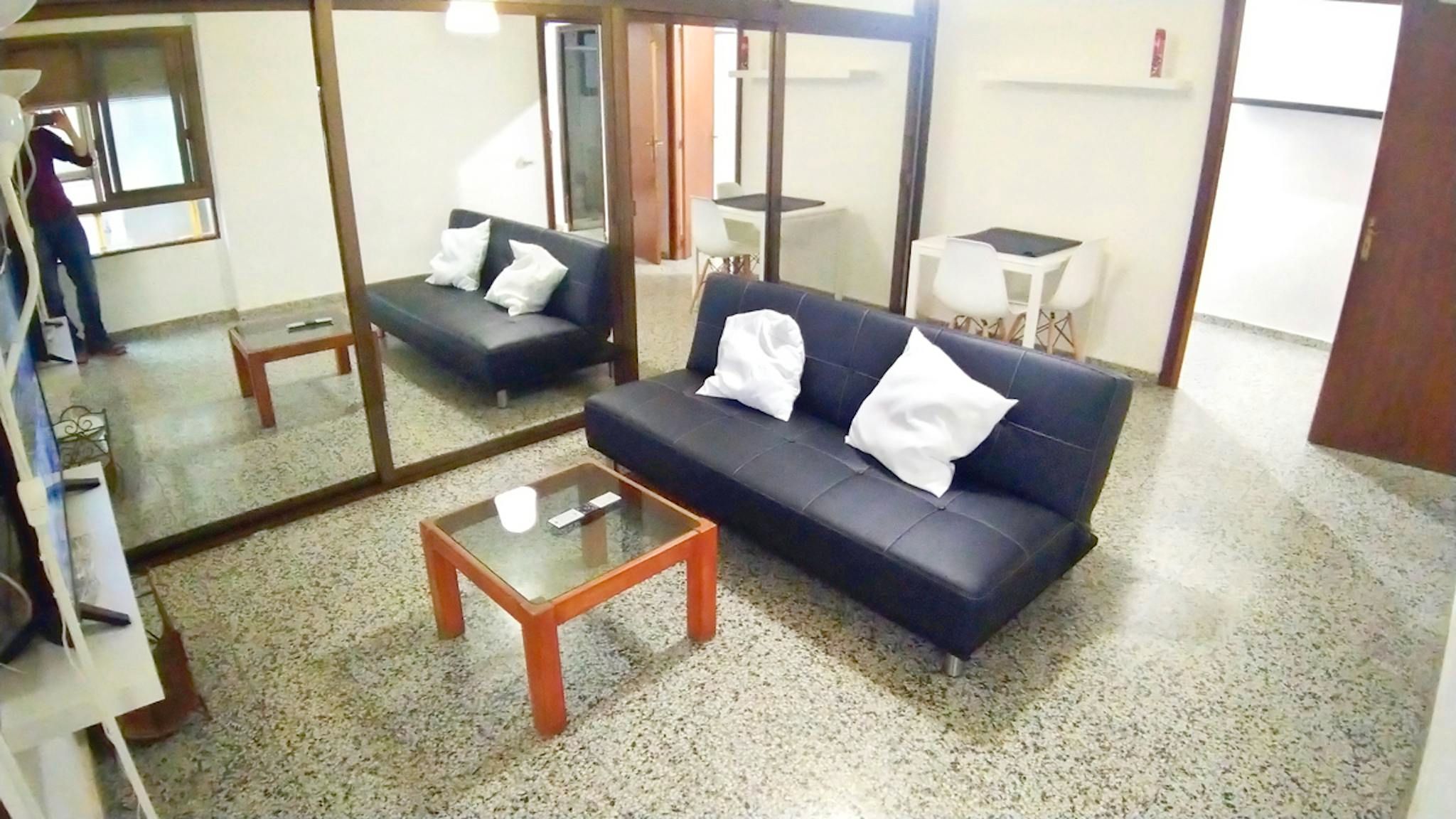 Living room of Flat to share in  Valencia Capital  with Heating, Furnished and Washing machine