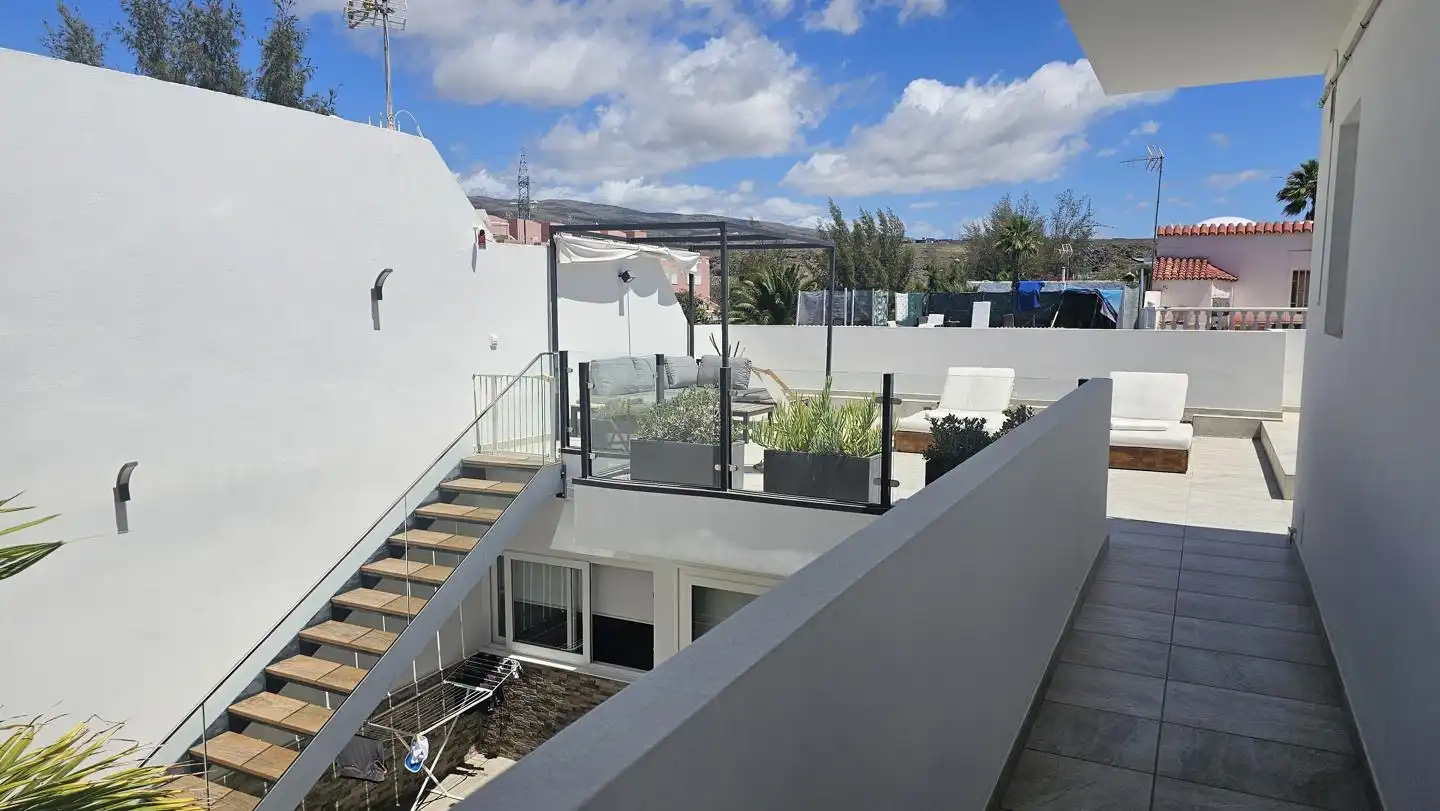 Terrace of Flat for rent in San Bartolomé de Tirajana  with Air Conditioner, Terrace and Furnished