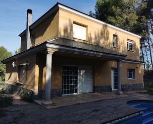 Exterior view of Single-family semi-detached for sale in Corbera de Llobregat  with Swimming Pool