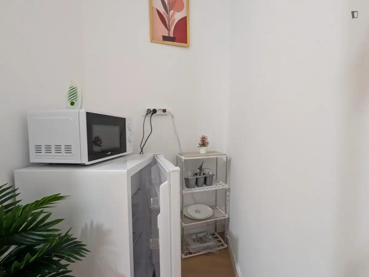 Cuina de Apartament per a compartir en Madrid amb Moblat i Rentadora